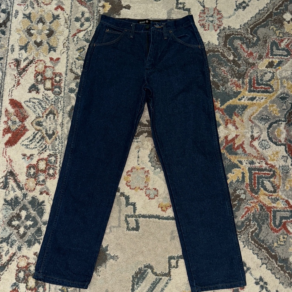 Wrangler Dark Blue Flame Resistant Straight Jeans